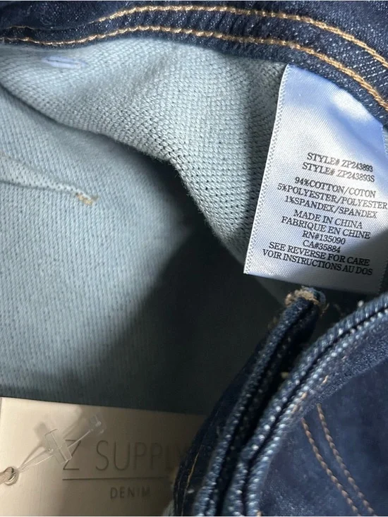 Z Supply women’s Rilynn Wide sweat Denim Trouser In Dark blue wash size 27 NEW - Picture 10 of 10